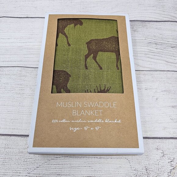New in box Mudpie‎ Muslin Swaddle Blankets Set of 3 - Picture 2 of 8
